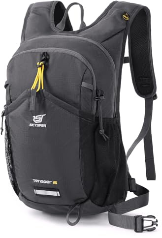 SKYSPER Sac à dos de randonnée, 15L Petit sac à dos léger Sac à dos de jour Femme Daypack pour la randonnée Hiking Backpack Homme