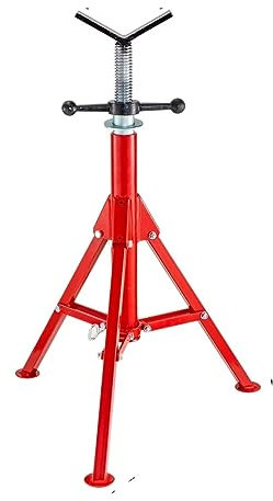 Supporto for tubo con testa a rullo V-Head 2/4 Trasferimento a sfera Treppiede pieghevole Jack 12 pollici Tubo di supporto Strumento bloccato, Potente ed efficiente(1107C-Wheel)