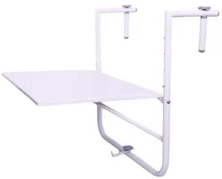 Faltbarer Wandtisch für den Außenbereich, höhenverstellbar, einziehbarer Aufhängungsarm, Metallrohre, hängender Balkontisch (Farbe: schwarz) – platzsparendes, tragbares, vielseitiges Design