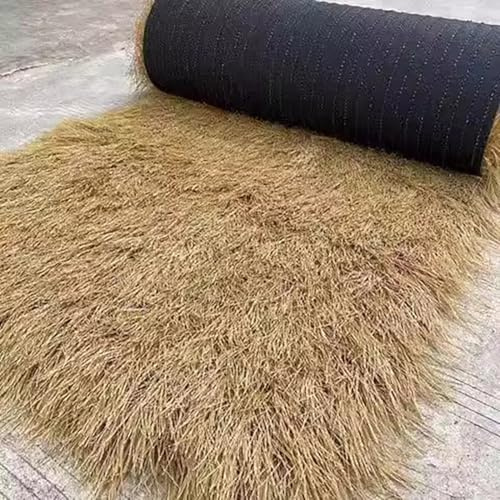 Techo De Paja Artificial Para Techos, Palma Sintética Ignífuga, Rollo De Techo De Paja Mexicana Utilizado Corredor Palapa Techo Paja Para Cubiertas Sombrilla Patio(Size:1x20m,Color:amarillo)