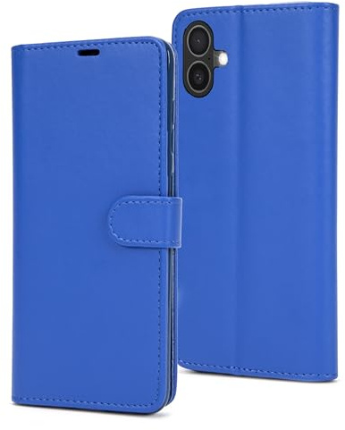 AMAZE!UK A07 case Compatible With Samsung Galaxy A07 Phone Case Leather Flip Protective Wallet Style Kickstand Magnetic Schockproof Cover (Blue)