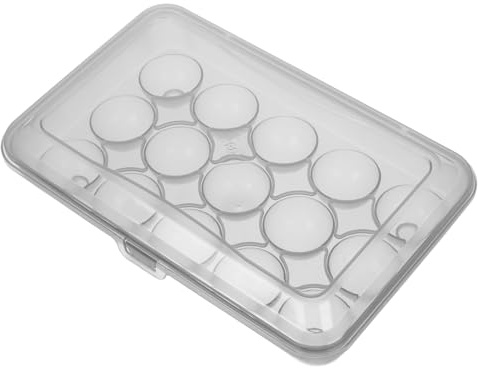 Contenedor para Almacenar Huevos de Plástico de 15 Ranuras | Apilable, para Frigorífico y Despensa, Diseño que Ahorra Espacio, Organizador de Cocina