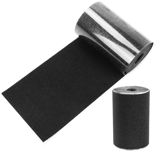 lomdung Cinta de Tela para Toldo, 5cm x 1,6m Cinta Americana Negra, Cintas de Reparación Reforzada en Tela, Resistente a Los Rayos UV y al Agua, para Lonas, Cubiertas Barcos, Tiendas Campaña Velas