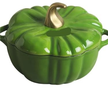 Forno olandese per zucca Pentola for zucca in ghisa smaltata, facile da pulire, pentola antiaderente non rivestita, utensili cucina estetici, 18 cm(Diameter 18cm B)