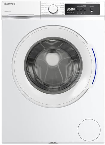 Daewoo WM-FBR7454W0NA-DE Waschmaschine Frontlader, A, 7kg, 1400 U/min., 15 Programme mit Kurzprogramm, AquaStop, Weiß (7 kg)