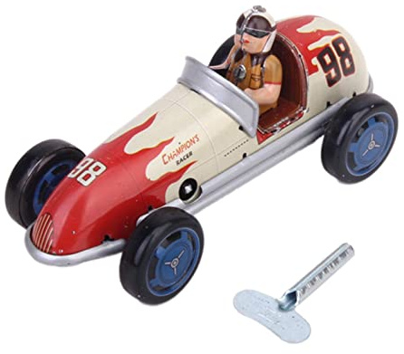 Wind-Up Retro Racing Car Model Toy Collectible Gift
