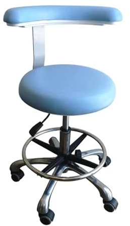 LQVAIPT Dentalhocker, um 360° drehbar, höhenverstellbarer PU-Sattelhocker for den Zahnarzt- und Salongebrauch(D3)