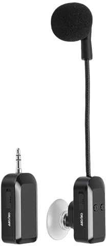 TIKATARER Microfono per Strumento con Pickup 360°, Microfono per Wireless a Ventosa 2.4G, per Performance all'aperto, Ideale per Chitarra, Violino e Spettacoli