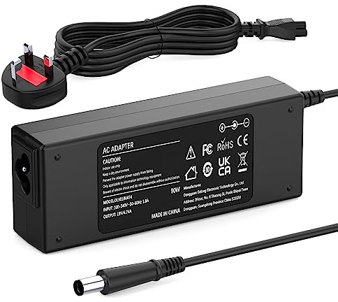 90W Laptop Charger Compatible with HP EliteBook 840 850 G1 G2 8440p 8460p Probook 430 440 450 G1 4430s 4530s 6470b 6570b Pavilion DV7 DV6 DV5 G7 G6 Compaq Cq61 7.4 x 5.0mm Power Supply Adapter