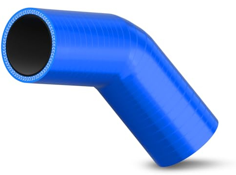 Silikon-Bogen 45° Grad ID-Ø 28mm blau 200°C | AUSWAHL | Silikon-Schlauch Hochtemperatur Ladeluft LLK Kühler Schlauchbogen Rohr Turbo Motor Kühlmittel Ansaugung Gummi flexibel clean ohne Logo