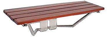 HUOQILIN Holz Duschstuhl Massiver Badezimmer Wandstuhl Klappstuhl Duschstuhl Duschraum Veranda Bank