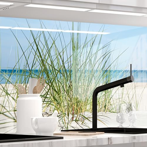 STICKERPROFIS Küchenrückwand selbstklebend DÜNENBLICK (Premium) 60 x 220cm | Spritzschutz & Fliesenspiegel · alle Untergründe · hitzebeständig, abwaschbar · ohne Bohren · 1,8mm Verbundmaterial Glasoptik