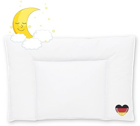 Koru Kids Kopfkissen für Kinder 40 x 60 cm - 100% Baumwolle Kinderkissen waschbar 60 Grad Oeko-TEX Kinderkissen Made in Germany Füllung 100g Daunen