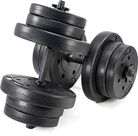 MAXXIVA Kurzhantel Set Zement Sternverschluss schwarz 2x10kg 2x15kg 2x20kg