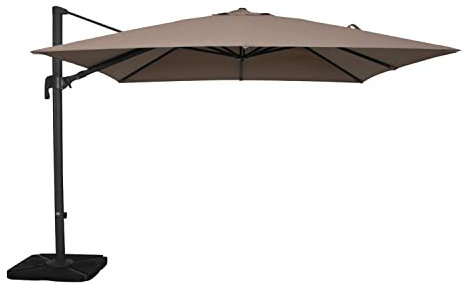 Sombrilla para jardín Neptuno Lux 3 x 4 Lona Taupe Aluminio Topo, Grande