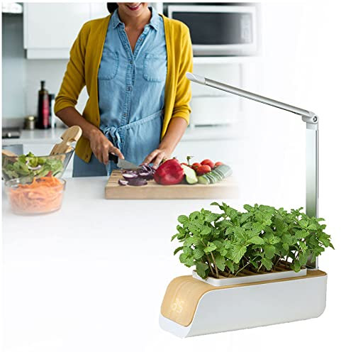 VVLXRIC Cultivo Hidroponico, Lampara para Plantas Interior Led Recordatorios De Temperatura Y Nivel De Agua, Huerto Interior Casa, para Adornar Verduras Y Frutas