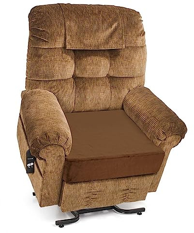 SINOSSO Velvet Large Chair Cushion for Elderly 20 x 20 x 5, High Density Foam Seat Cushion for Recliner Couch Armchair, Thickened Chair Pad, Brown