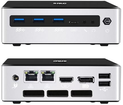 SJRC Mini PC Win 11 Pro, 13th Gen Core i7 1360P Gaming PC mit Iris Xe-Grafik, DDR5 16 GB RAM 1 TB NVME SSD Kleiner Büro Micro Desktop Computer, 4K Triple Display, WiFi6 BT5.2, Type-C