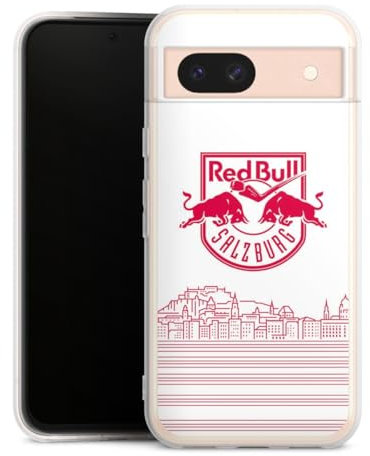 Silikon Hülle kompatibel mit Google Pixel 8 a Case transparent Handyhülle Eishockey Skyline EC Red Bull Salzburg