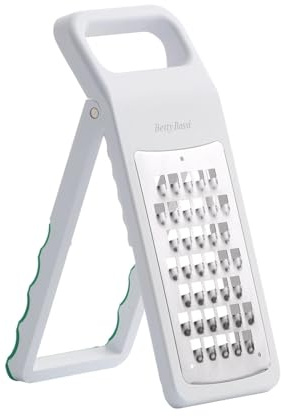 Betty Bossi - Gemüsehobel Komfort - 3 in 1 - Gemüsereibe - Hochwertige Edelstahl-Reibefläche - Sicherer, stabiler Stand dank rutschfester Unterkante - Küchenreibe aus Edelstahl und Kunststoff