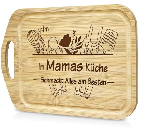 LUXHOMY Geschenke für Mama - Bambus Schneidebrett, Mama Geburtstag Geschenk