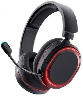 MYSSJS Casque Bluetooth Casque De Jeu 2,4 G, Casque Bluetooth, Faible Latence De 5 Ms, Microphone Surround 7.1 ENC pour PC, PS4, PS5, Téléphone, Commutateur Casque Gaming
