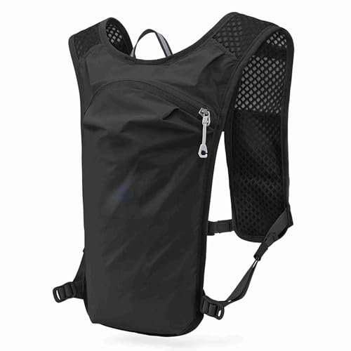 TIKATARER Trinkrucksack, 5 L Wasserrucksack mit Wasserblase, Wasserblase für Wanderrucksack Zum Radfahren, Laufen, Jagen (Schwarz und Blau)