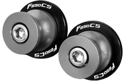GNSDHJIK Motorrad MontagestäNder Für B F650CS 1999 2000 2001-2022 2023 2024 8MM Zubehör CNC Schwingenspulen Schieber Hinterständerschrauben(Grau)