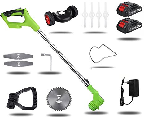 Tagliasiepi, Tagliaerba elettrico senza fili 2000W Rasaerba portatile Taglierina di spazzola regolabile Diserbatrice Strumento di potatura Macchina da giardinaggio per cortile, giardino, cura del prat