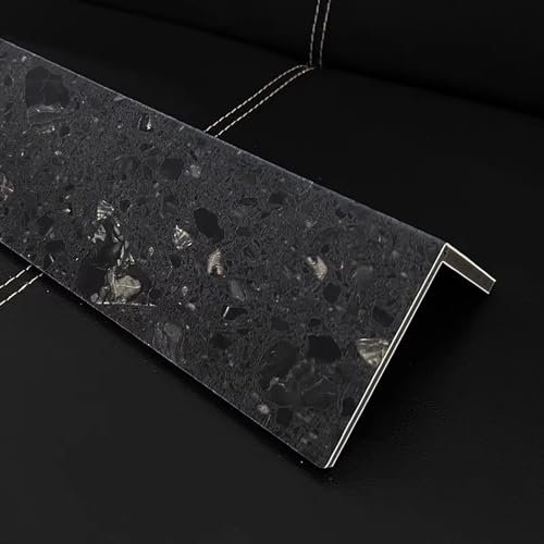 Davanzale Interno Finestra Profilo Decorativo per Davanzale Nero con Texture Marmorea, Protezione per Il Bordo del Davanzale in PVC per Interni, Estensioni per Davanzale del Bagno(140x12cm (55 1/8X4