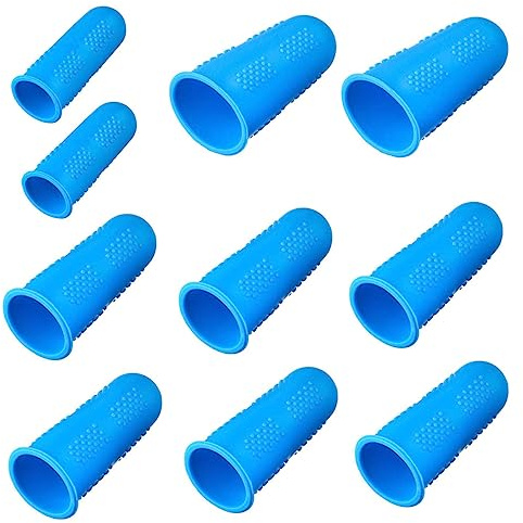 ELAYARD 10 piezas Térmico para Dedos de Silicona Funda Antideslizante y Resistente al Calor para Taller Industrial y Cocina Reutilizable y Duradero