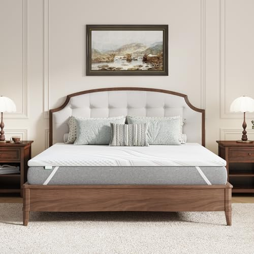 Novilla Topper Colchón Viscoelástico en Gel 90x190cm, 7,5cm de Grosor, Funda Suave y Transpirable con Cremallera, Desenfundable y Lavable, Base Antideslizante, Envasado al Vacío