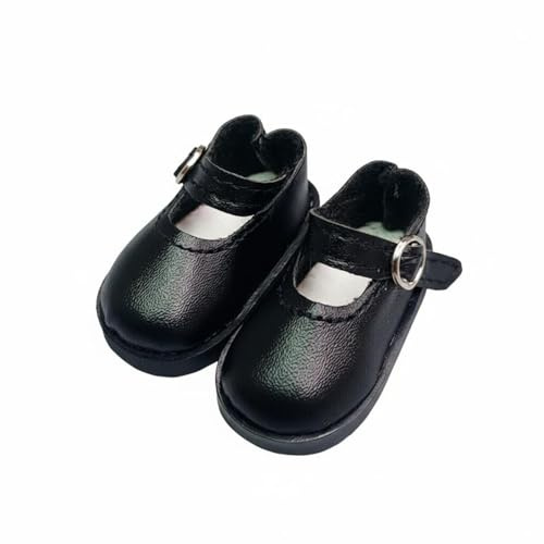 MotiveTech bjd Puppenschuhe niedriger Absatz 30 cm Puppenschuhe handgefertigt Gelenkpuppen Schuhe für Mädchen, Puppensammler , Schwarz
