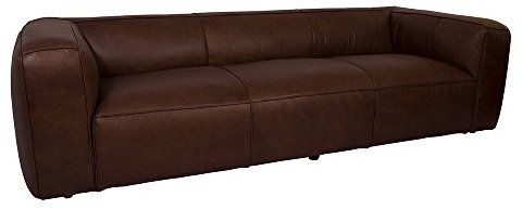 Vintage Line Clubsofa Dublin Chocolate Brown 3-Sitzer Sofa Couch Ledersofa Rindsleder Designsofa