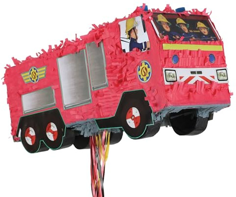 (BOX20) Pull Pinata - Fireman Sam Fire Engine
