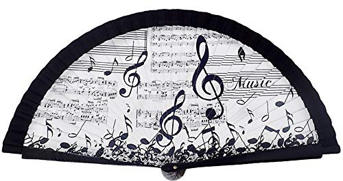 Ventaglio motivo Note musicali chiave di violino.