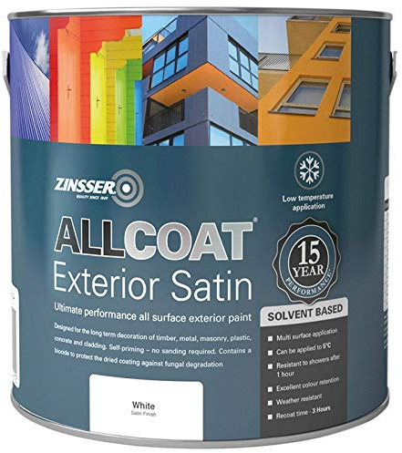 Zinsser Allcoat Exterior (Satin Finish) Solvent Based 5lt White