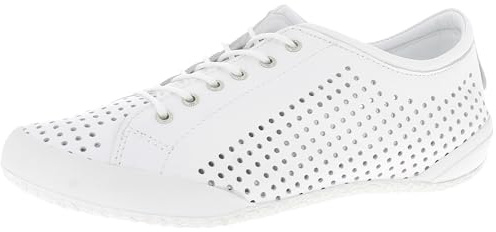 Andrea Conti Damen Schnürschuh Leder Halbschuh bequem geschwungene Sohle 0345767, Größe:38 EU, Farbe:Weiß