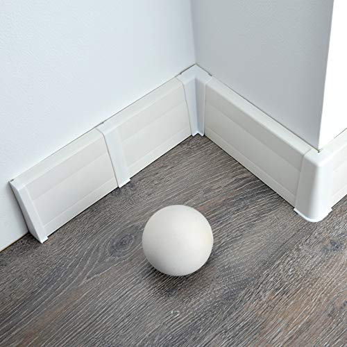 [DQ-PP] 10 Meter Sockelleisten 75mm PVC Weiß Laminatleisten Fussleisten aus Kunststoff PVC Laminat Dekore Fußleisten