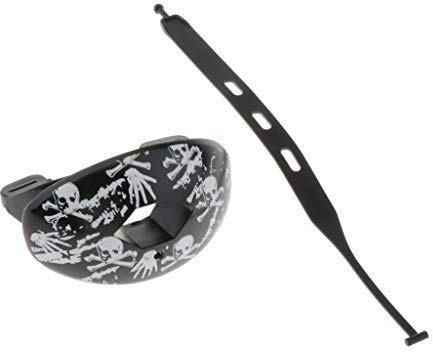 perfeclan Erwachsene Mundschutz Zahnschutz Lippenschutz Mouthguard mit Strap für Rugby Football, Schädel