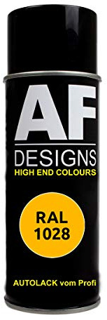Alex Flittner Designs Spraydose RAL1028 MELONENGELB glänzend, glänzend | Sehr Hochwertiges Acryl Lackspray(lösemittelhaltig) nach RAL