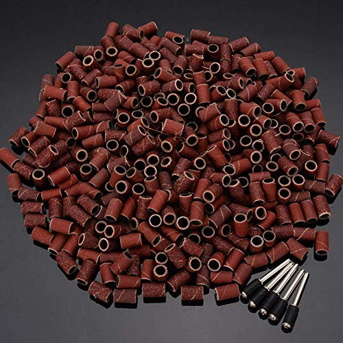 SLRMKK 485pcs 1/4 120/240/320/400/600 Schleifbänder Trommeln Hülsen Dorne Schleifen Elektrisches Polieren Sandpapier Kreissand