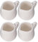 YARNOW 4 Pièces Crémier en Céramique avec Poignée Petit Café Au Lait Pot de Crème Sauce Bateau Sauce Pot de Servir Mousser Tasse À Mesurer pour Cuisine 50Ml