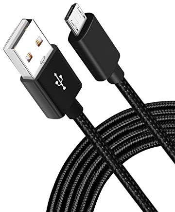 Micro USB Cable 3M, Long Micro USB Charger Cable, Android Charger Cable Nylon Braided, Compatible With Samsung S7/ S6/ S5, ps4 Controller, Kindle Fire,Sony