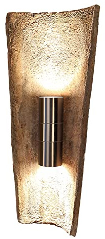 H4L Dachziegel Außen-Wandleuchte Up & Down Wandlampe GU10 Edelstahl IP44 Ziegelleuchte Nonnenziegel