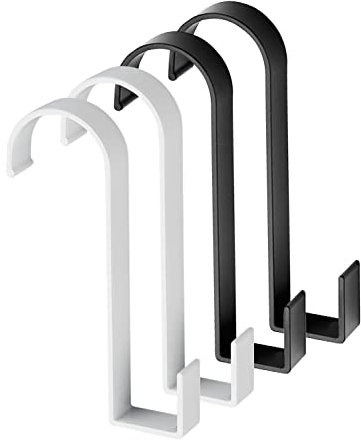 Faittoo Ganci per Termoarredo Bagno, 4 Pezzi Ganci per Asciugamani in Alluminio Spaziale, Ganci Portasciugamani Bagno/Gancio Adesivi per Asciugamani (B)