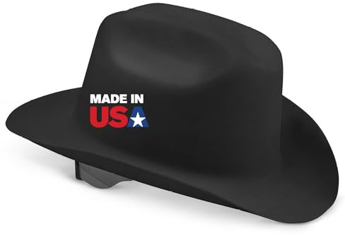 Jackson Safety Cowboy Hard Hat - Non-Vented, Full Brim, 4-Point Ratchet Suspension Safety Helmet for Men & Women - ANSI Z89.1 Class E & OSHA Compliant - Made in USA