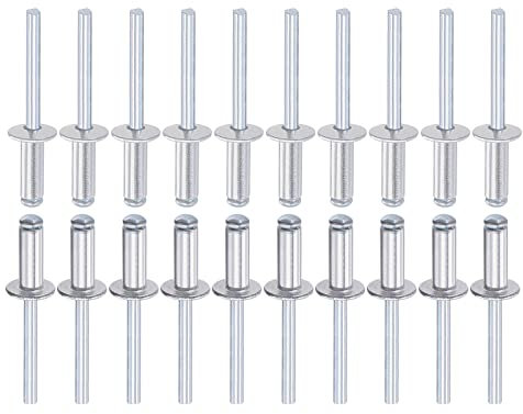 DTGN 6mm x 16mm (DxL) Ciegos Remaches - 25 Paquete - Bueno para Maquinaria Unión - Aluminio Cúpula Abierto Extremo Remache