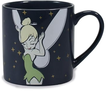 Disney Half Moon Bay Tinkerbell - Taza de café y taza de té, regalos de Peter Pan para mujeres, regalos de Campanilla y regalos de Peter Pan, taza de café y tazas de café, Campanilla