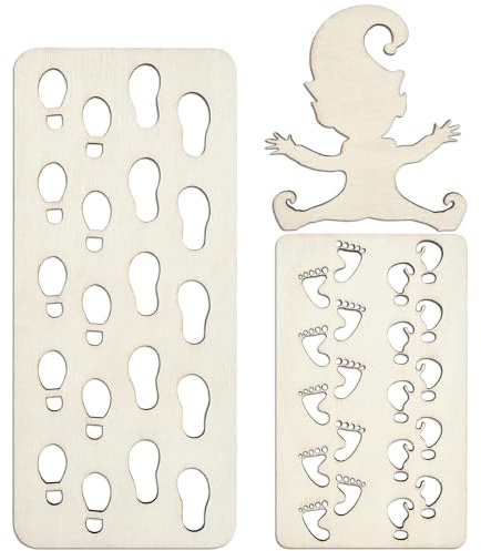 3pcs Wichtel Schablone,Wichtel Zubehör Schablone,Wichtel Zubehör Weihnachten Schablone,Wichtel FußAbdrücke,Geeignet für Weihnachtsdekorationen auf Böden, Fenstern, Wänden